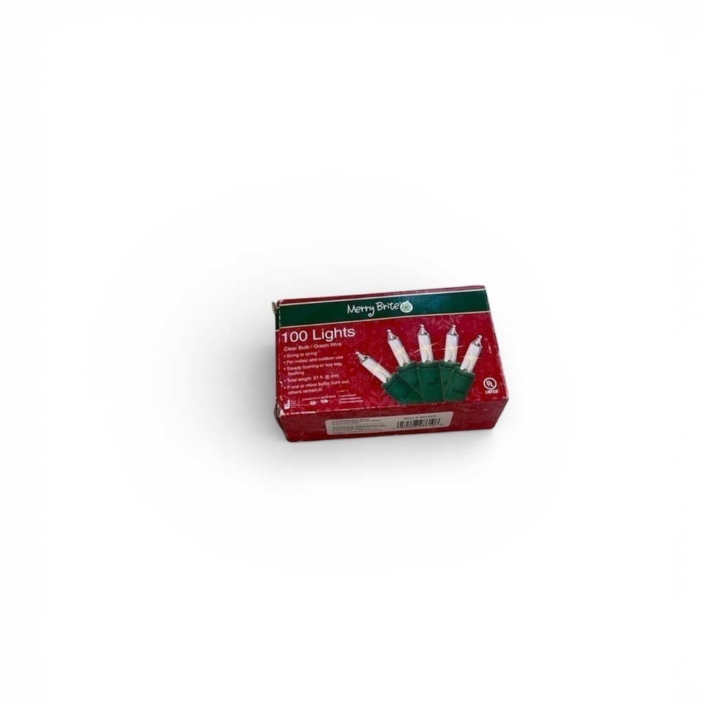 Merry brite Xmas lights clear 100 lights only used once basically new